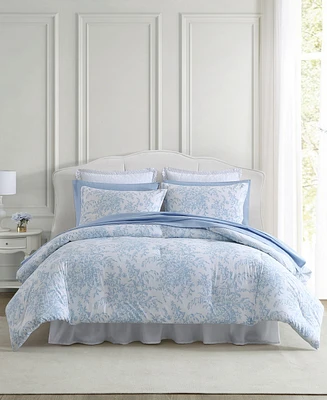 Laura Ashley Bedford Cotton Reversible Piece Comforter Set