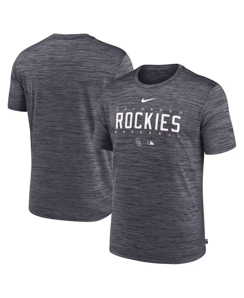 Men's Nike Heather Charcoal Colorado Rockies Authentic Collection Velocity Performance Practice T-shirt