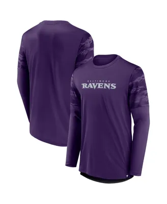 Men's Fanatics Purple, Black Baltimore Ravens Square Off Long Sleeve T-shirt