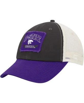 Men's Colosseum Charcoal Kansas State Wildcats Objection Snapback Hat