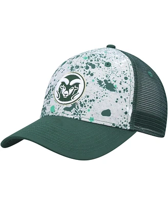 Men's Colosseum Gray, Green Colorado State Rams Love Fern Trucker Snapback Hat