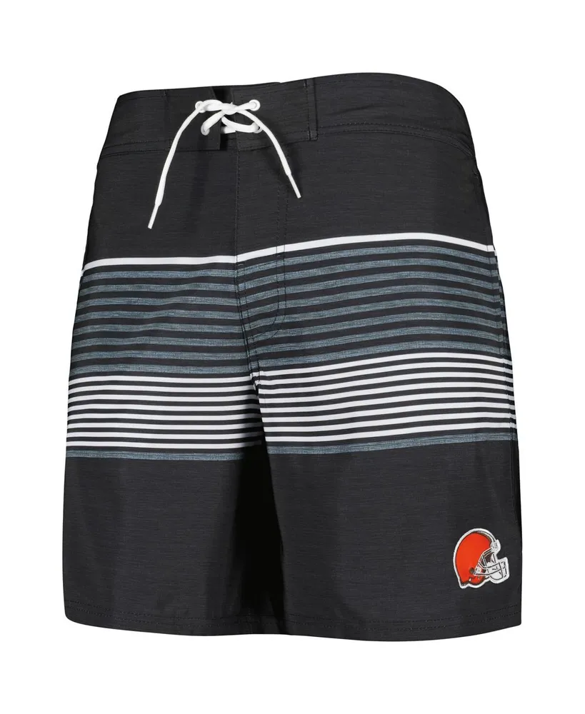 Men's G-iii Sports by Carl Banks Black Cleveland Browns Coastline Volley Swim Shorts