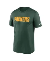 Men's Nike Green Bay Packers Legend Wordmark Performance T-shirt