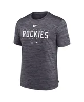 Men's Nike Heather Charcoal Colorado Rockies Authentic Collection Velocity Performance Practice T-shirt