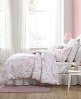 Laura Ashley Delphine Cotton Reversible 3 Piece Comforter Set, King