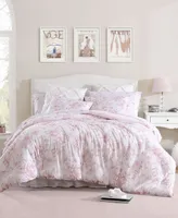 Laura Ashley Delphine Cotton Reversible 3 Piece Comforter Set, King