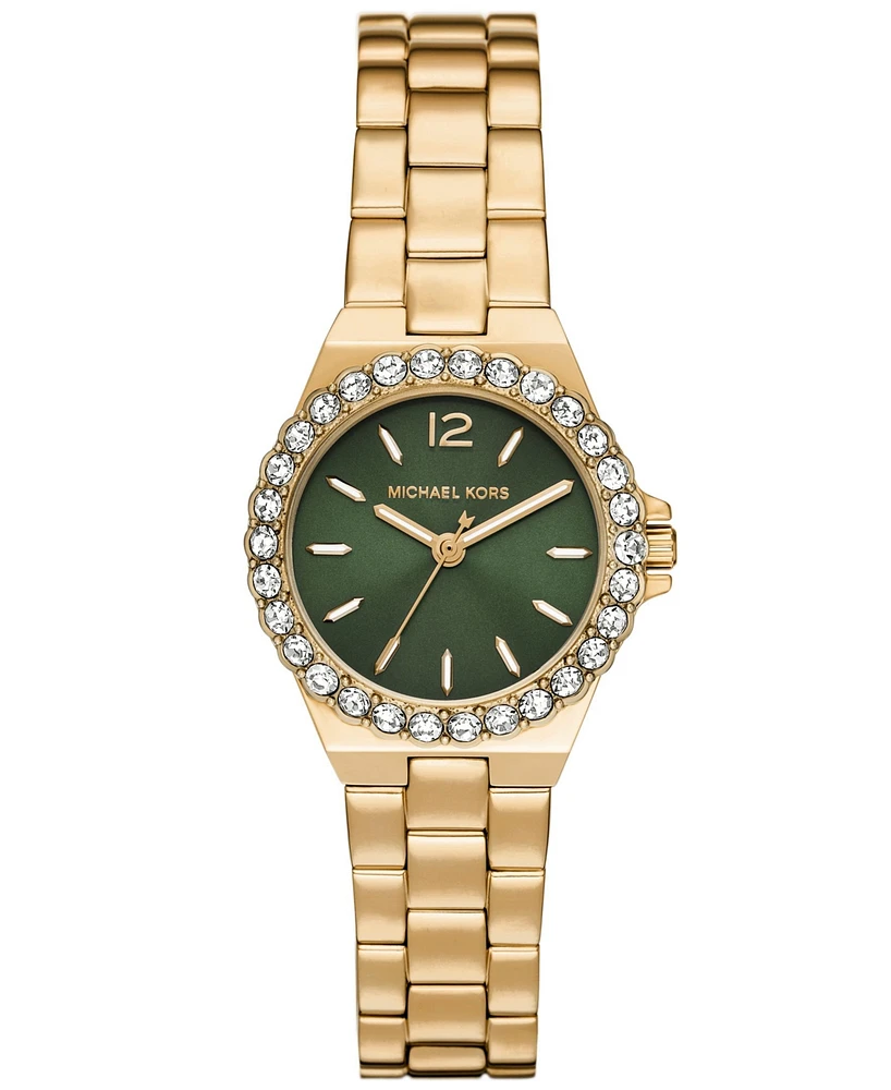 Michael Kors Women's Lennox Quartz Three-Hand Gold-Tone Stainless Steel Watch 30mm