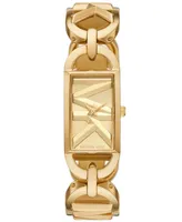 Michael Kors Women's Empire Quartz Three-Hand Gold-Tone Stainless Steel Watch 20X30mm