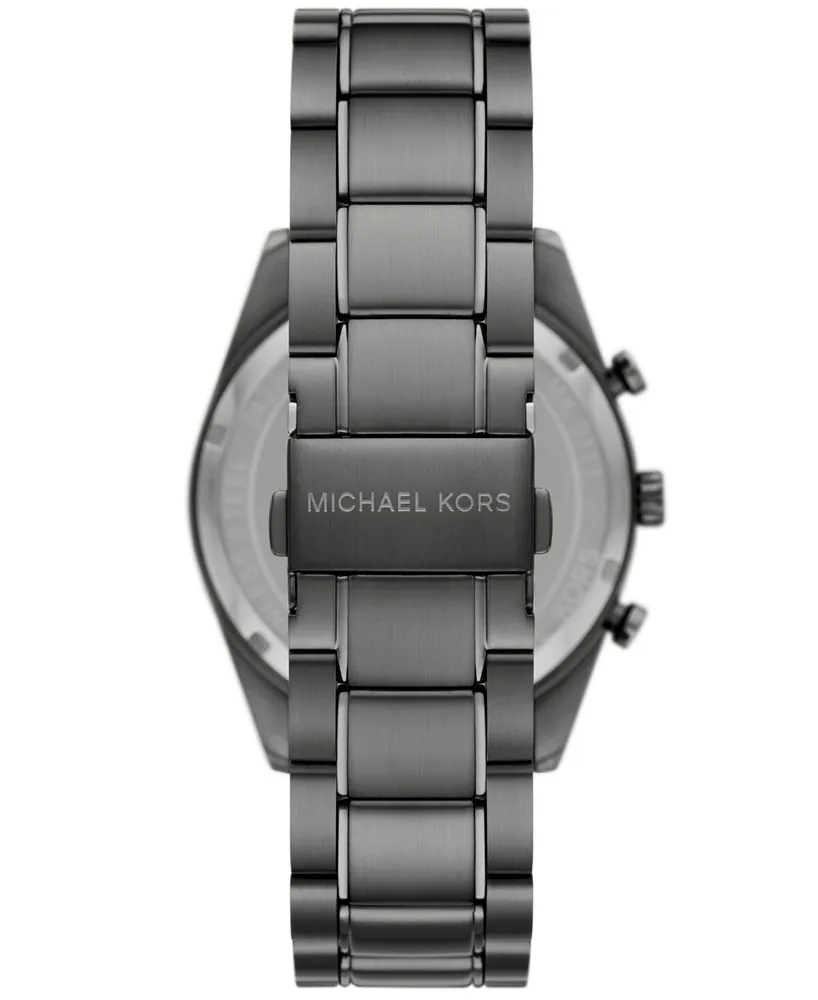 Michael Kors Men's Warren Quartz Chronograph Gunmetal-Tone Stainless Steel Watch 42mm