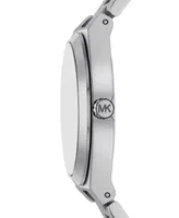 Michael Kors Women's Lennox Quartz Three-Hand Silver-Tone Stainless Steel Watch 37mm