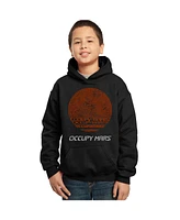 Big Boy's Word Art Hooded Sweatshirt - Occupy Mars