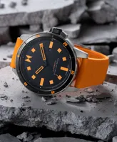 Mvmt Men's Minimal Sport Automatic Orange Silicone Strap Watch 45mm