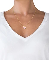 Disney Cubic Zirconia & Pink Enamel Minnie Mouse 18" Pendant Necklace in 18k Gold-Plated Sterling Silver