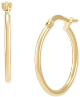 Italian Gold 2-Pc. Set Polished & Twist Style Small Hoop Earrings in 10k Gold