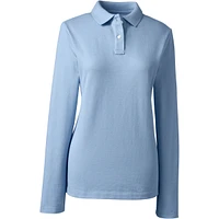 Lands' End Women's Long Sleeve Feminine Fit Mesh Polo Shirt