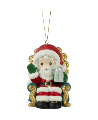 Precious Moments Santa's Here Bringing Cheer Annual Santa Bisque Porcelain Ornament