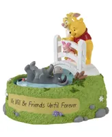 Precious Moments We Will Be Friends Until Forever Disney Winnie The Pooh and Friends Rotating Resin Musical