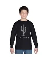 La Pop Art Boys Word Long Sleeve T-shirt - Arizona Cities