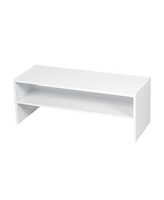 Costway 3 Pcs Stackable Shoe Rack 31-Inch Horizontal Organizer 2-tier StorageShelf