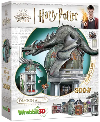 Wrebbit Harry Potter Diagon Alley Collection Gringotts Bank 3D Puzzle, 300 Pieces