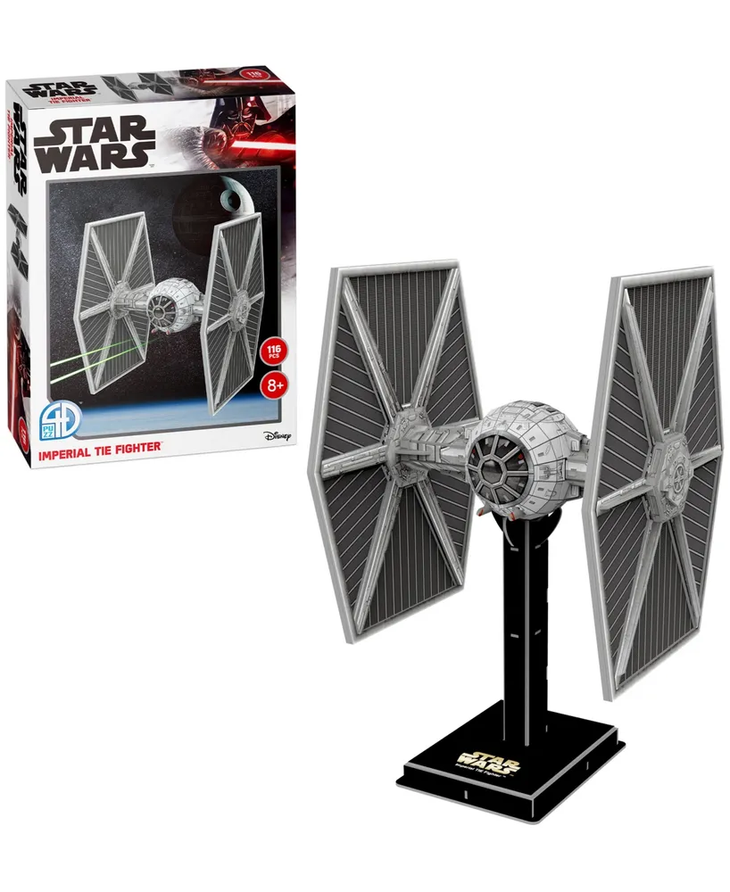 4D Cityscape Star Wars Imperial Tie Fighter Paper Model Kit, 116 Pieces