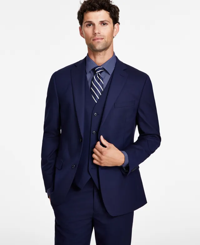 Alfani Men's Modern-Fit Stretch Heathered Knit Suit Jacket, Created for  Macy's