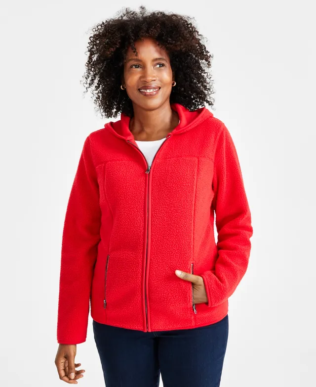 Style & Co Women's Sherpa Lined Zip-Up Hoodie, Created for Macy's