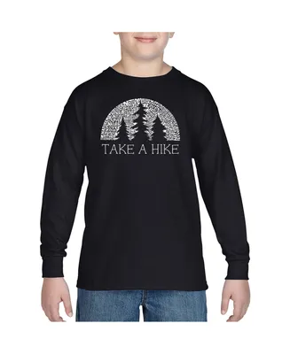 Big Boy's Word Art Long Sleeve T-shirt - Nature Lover