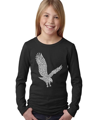 La Pop Art Girls Word Long Sleeve T-Shirt - Eagle