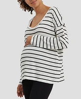 Nom Maternity Women's Cannes Striped Sweater