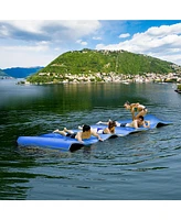 Costway 3 Layer Floating Water Pad Foam Mat Recreation Relaxing Tear-resistant 18' x 6'