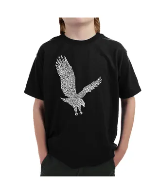 Big Boy's Word Art T-shirt - Eagle