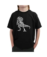 Big Boy's Word Art T-shirt - Dino Pics