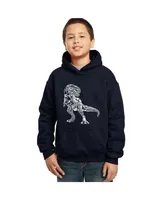Big Boy's Word Art Hooded Sweatshirt - Dino Pics