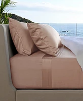 Cariloha Resort 4-Piece Sateen Sheet Set | Blush King Viscose Material Thermal-Regulating, Extra Soft Cooling Sheets