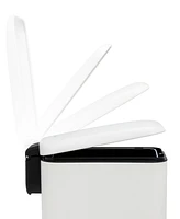 QualiaZero Two 1.3 Gallon Slim Step On Trash Can Set, 2 Pieces, Twin Pack
