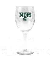 Michigan State Spartans 11 Oz Mom Stemmed Wine Glass