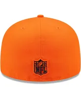 Men's New Era Orange Denver Broncos Identity 59FIFTY Fitted Hat