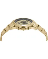 Plein Sport Men's Touchdown Gold-Tone Stainless Steel Bracelet Watch 44mm