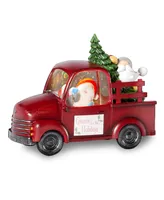 7.75" H Light Emitting Diode (Led) Swirl Truck, Gnomes