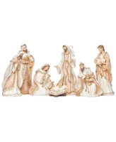 8.5" H 7 Piece Set Nativity Woven