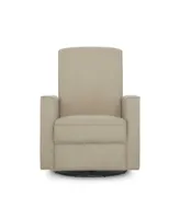 Evolur Harlow Deluxe Upholstered Plush Seating Glider Swivel, Power Recliner with Usb Port