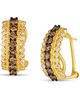 Le Vian Chocolate Diamond & Nude Diamond Half Hoop Earrings (1-1/2 ct. t.w.) in 14k Gold