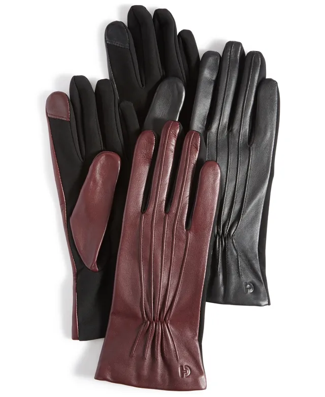 Black Patent Faux Leather Long Gloves