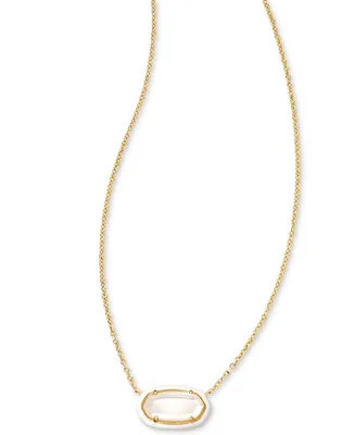 Kendra Scott 14k Gold-Plated Color-Framed Stone 19" Adjustable Pendant Necklace