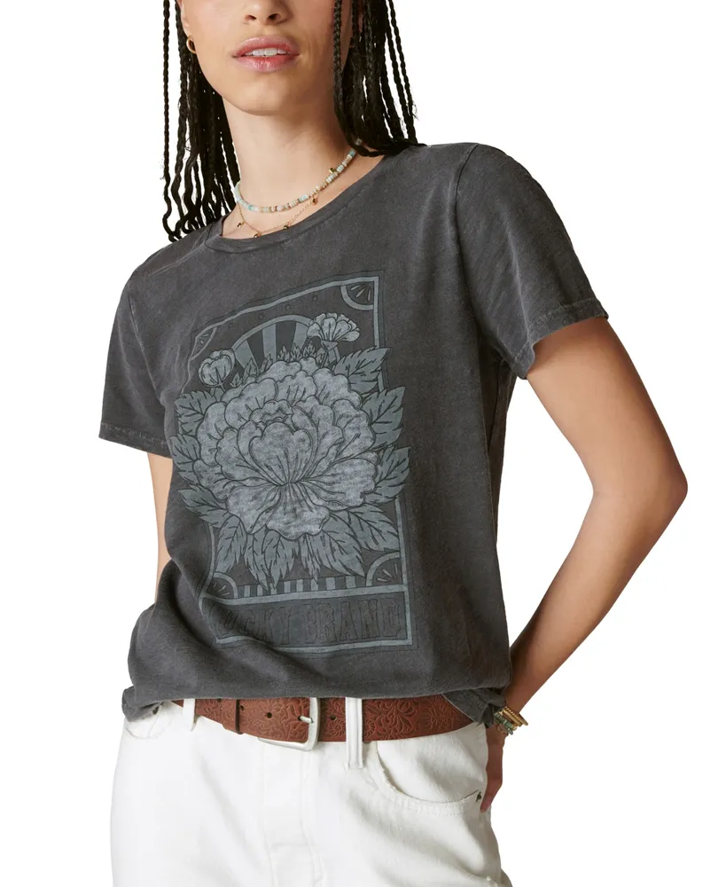 Lucky Brand Lucky You Embroidered Graphic T-Shirt - Macy's