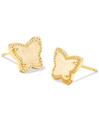 Kendra Scott 14k Gold-Plated Drusy Stone Butterfly Stud Earrings