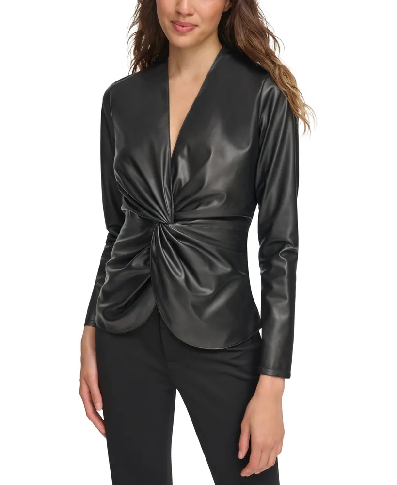 donna karan wrap top