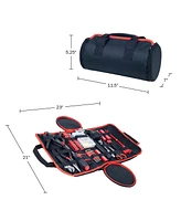 86-Piece Household Hand Tool Set with Roll-Up Bag Tool Kit with Screwdrivers, Pliers, Wrenches, and More Great for the Home or Car by Stalwart