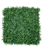 Costway 12 Artificial Hedge Plant Privacy Fence Screen Topiary Decorative Wall 20'' x 20''